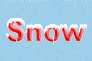 利用滤镜及图层样式制作简单的积雪字